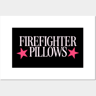 Firefighter Pillows Shirt Y2K Aesthetic Shirt Trendy Funny Tshirt Firefighter Wife Firefighter Girlfriend Y2k Posters and Art